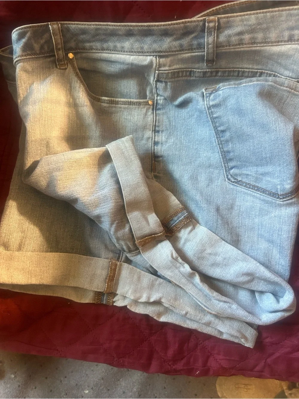 APT 9 Stonewashed Denim Short Shorts